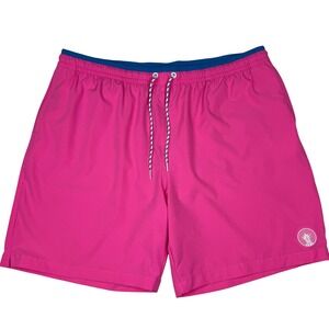 Chubbies Swim Trunks Mens XXL 7" Hot Pink Pineapple Tropical Preppy Beach Ready